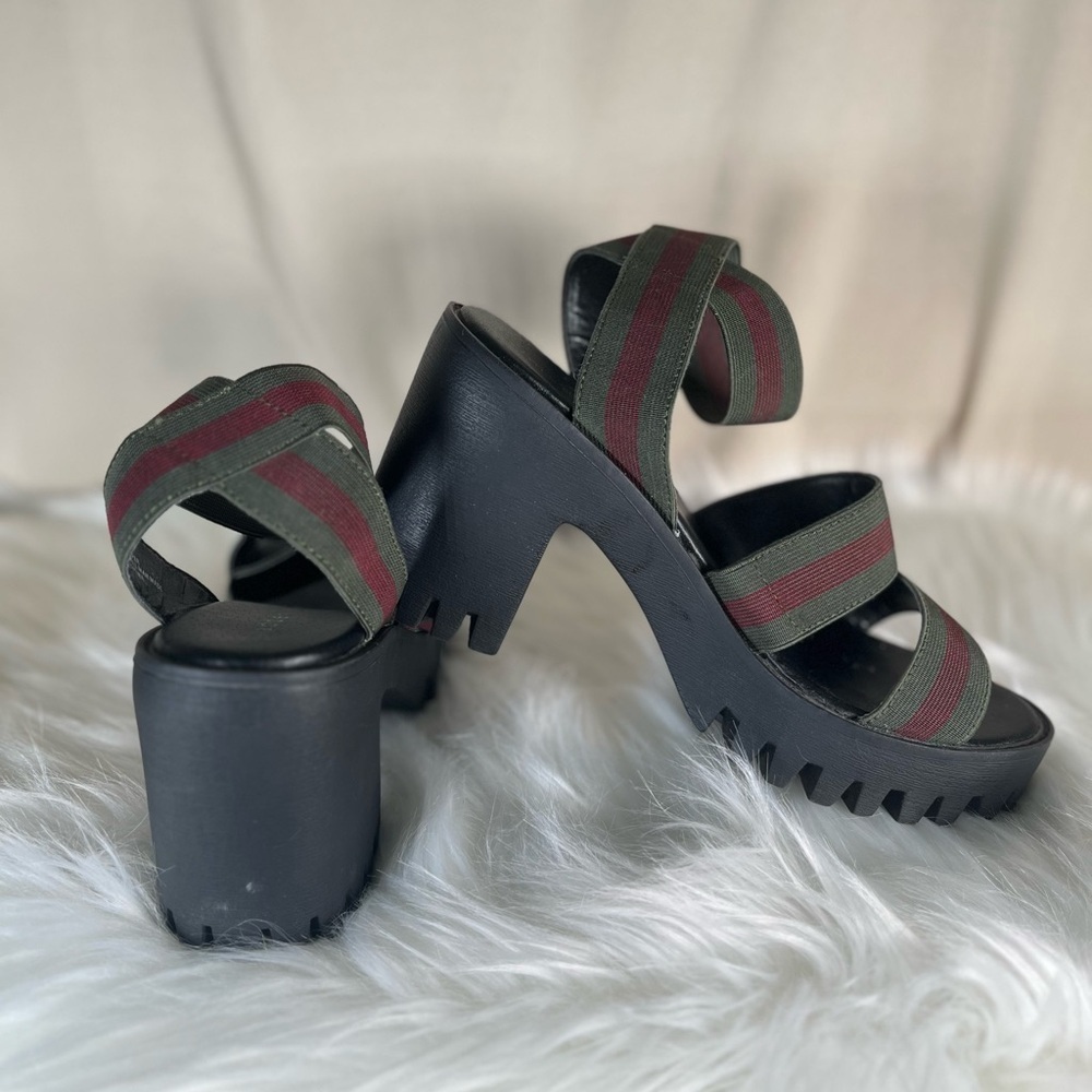 Madden Girl, Stylish Green And Red Women's Sandals